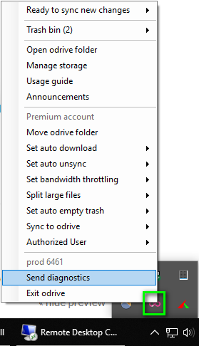 Windows diagnostic menu