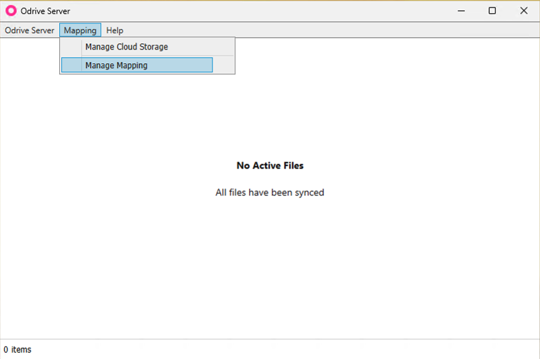 Manage Mapping Menu